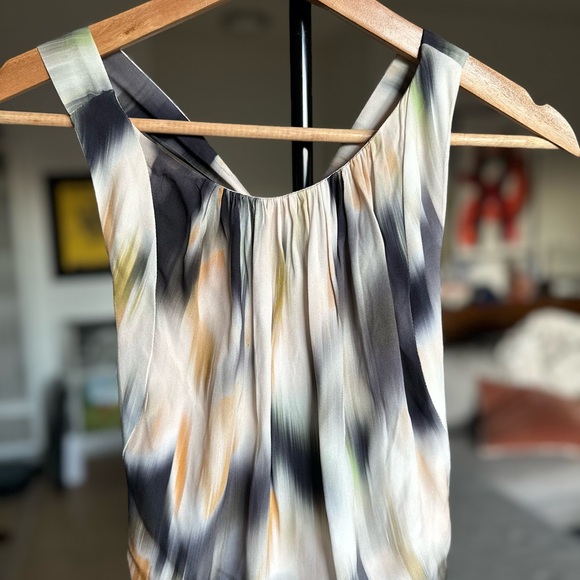 Reiss Midi Dress in Black and Cream With Back Detail Size 6 - Picture 6 of 6